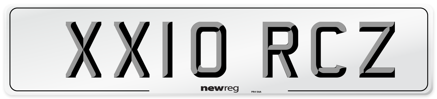 XX10 RCZ Number Plate from New Reg